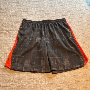 Under Armour Men's Black and Red Athletic Shorts